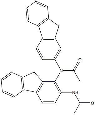 N-(2-Acetylamino-9H-fluoren-1-yl)-N-(9H-fluoren-2-yl)acetamide Struktur