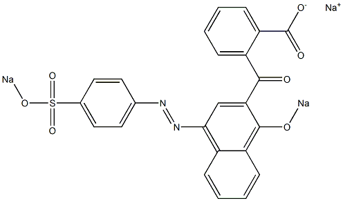 o-[1-Sodiooxy-4-(4-sodiooxysulfonylphenylazo)-2-naphthoyl]benzoic acid sodium salt Structure