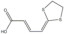 (2E)-4-(1,3-Dithiolan-2-ylidene)-2-butenoic acid Struktur