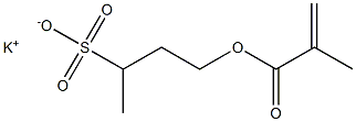 3-(Methacryloyloxy)-1-methyl-1-propanesulfonic acid potassium salt Struktur