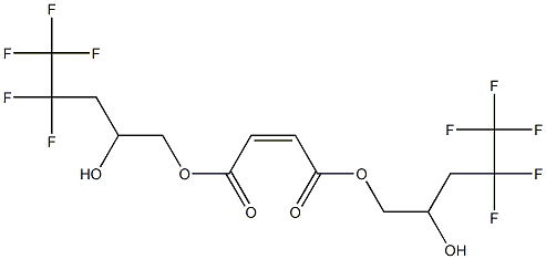 Maleic acid bis(4,4,5,5,5-pentafluoro-2-hydroxypentyl) ester Struktur