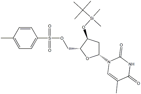 3'-O-(tert-Butyldimethylsilyl)thymidine 5'-tosylate Structure