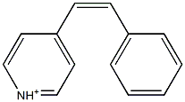 4-[(Z)-2-フェニルエテニル]ピリジニウム 化学構造式