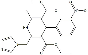 6-(1H-Imidazol-1-ylmethyl)-4-(3-nitrophenyl)-2-methyl-1,4-dihydropyridine-3,5-dicarboxylic acid 3-methyl 5-ethyl ester Structure