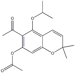6-Acetyl-7-acetoxy-5-(isopropyloxy)-2,2-dimethyl-2H-1-benzopyran 结构式