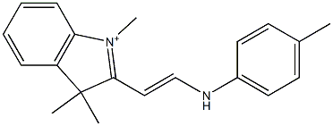 1,3,3-Trimethyl-2-[2-[(4-methylphenyl)amino]ethenyl]-3H-indolium Struktur