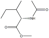 (2S)-2-(アセチルアミノ)-3-メチルペンタン酸メチル 化学構造式