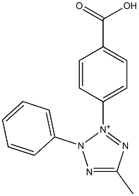 3-(p-Carboxyphenyl)-5-methyl-2-phenyl-2H-tetrazole-3-ium Structure