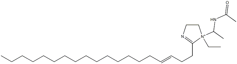 1-[1-(Acetylamino)ethyl]-1-ethyl-2-(3-nonadecenyl)-2-imidazoline-1-ium Structure