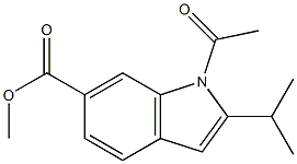 1-アセチル-2-イソプロピル-1H-インドール-6-カルボン酸メチル 化学構造式
