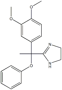 2-[1-(フェノキシ)-1-(3,4-ジメトキシフェニル)エチル]-2-イミダゾリン 化学構造式