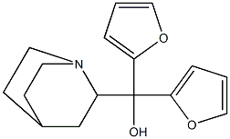 (キヌクリジン-2-イル)ビス(フラン-2-イル)メタノール 化学構造式
