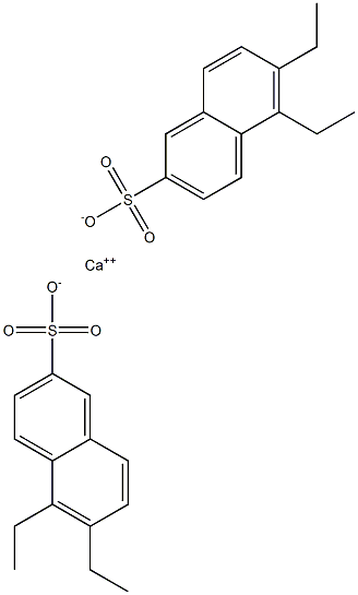 Bis(5,6-diethyl-2-naphthalenesulfonic acid)calcium salt Structure