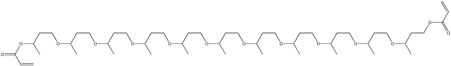 Diacrylic acid 3,7,11,15,19,23,27,31,35,39,43-undecamethyl-4,8,12,16,20,24,28,32,36,40-decaoxatritetracontane-1,43-diyl ester Structure