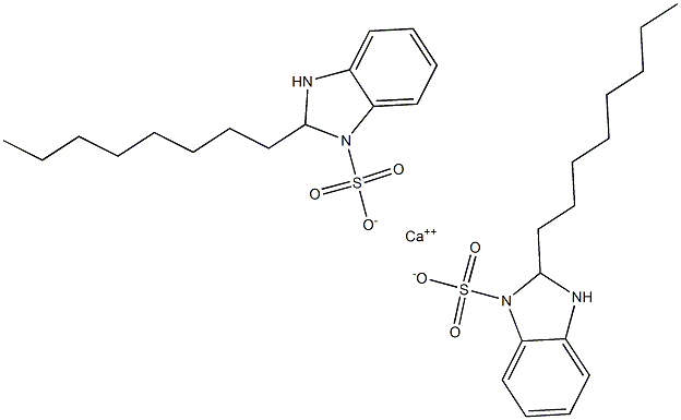 Bis(2,3-dihydro-2-octyl-1H-benzimidazole-1-sulfonic acid)calcium salt Structure