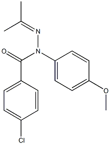 1-(p-Chlorobenzoyl)-2-isopropylidene-1-(p-methoxyphenyl)hydrazine Structure