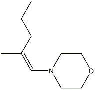 (Z)-1-モルホリノ-2-メチル-1-ペンテン 化学構造式