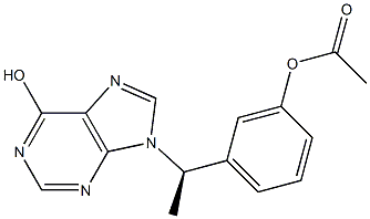 9-[(R)-1-(3-Acetyloxyphenyl)ethyl]-9H-purin-6-ol Structure
