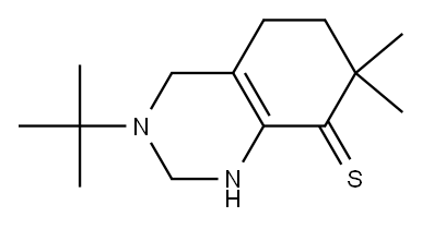 3-tert-Butyl-7,7-dimethyl-1,2,3,4,5,6,7,8-octahydroquinazoline-8-thione Struktur