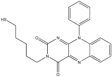 3-(5-Mercaptopentyl)-10-phenylbenzo[g]pteridine-2,4(3H,10H)-dione Structure
