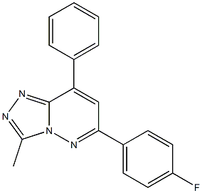 6-(4-フルオロフェニル)-8-フェニル-3-メチル-1,2,4-トリアゾロ[4,3-b]ピリダジン 化学構造式