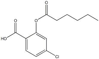 2-Hexanoyloxy-4-chlorobenzoic acid Structure