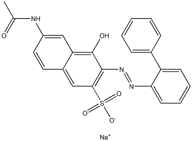 6-(Acetylamino)-4-hydroxy-3-[(1,1'-biphenyl-2-yl)azo]-2-naphthalenesulfonic acid sodium salt 结构式