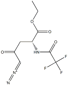 [R,(-)]-5-Diazo-2-[(2,2,2-trifluoroacetyl)amino]levulinic acid ethyl ester Struktur