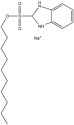 2-Decyl-2,3-dihydro-1H-benzimidazole-2-sulfonic acid sodium salt Struktur