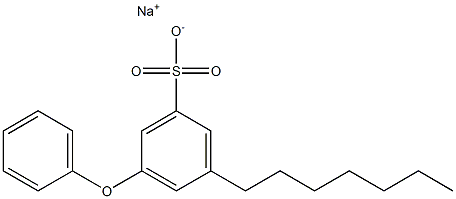 3-Heptyl-5-phenoxybenzenesulfonic acid sodium salt 结构式