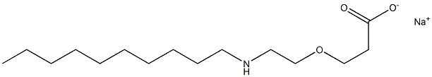 3-[2-(Decylamino)ethoxy]propionic acid sodium salt Structure