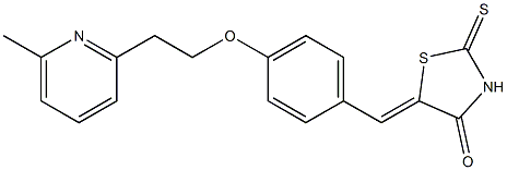(5Z)-5-[4-[2-(6-Methyl-2-pyridinyl)ethoxy]benzylidene]-2-thioxothiazolidin-4-one Struktur