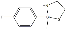 2-(4-フルオロフェニル)-2-メチル-1-チア-3-アザ-2-シラシクロペンタン 化学構造式
