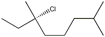 [S,(+)]-3-Chloro-3,7-dimethyloctane Structure