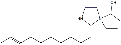 2-(8-Decenyl)-1-ethyl-1-(1-hydroxyethyl)-4-imidazoline-1-ium Struktur