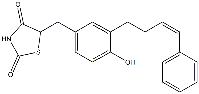 5-[[4-Hydroxy-3-[(Z)-4-phenyl-3-butenyl]phenyl]methyl]thiazolidine-2,4-dione