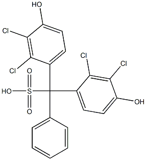 Bis(2,3-dichloro-4-hydroxyphenyl)phenylmethanesulfonic acid