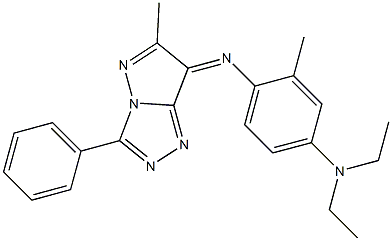(7Z)-7-[[2-Methyl-4-(diethylamino)phenyl]imino]-6-methyl-3-phenyl-7H-pyrazolo[5,1-c]-1,2,4-triazole Structure