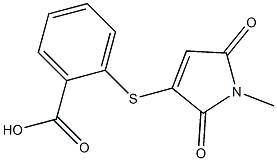 2-(2-Carboxyphenylthio)-N-methylmaleimide Structure