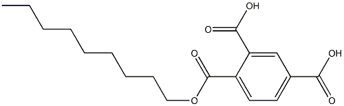 1,2,4-ベンゼントリカルボン酸二水素1-ノニル 化学構造式