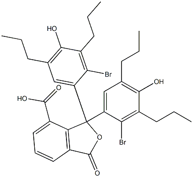 1,1-Bis(2-bromo-4-hydroxy-3,5-dipropylphenyl)-1,3-dihydro-3-oxoisobenzofuran-7-carboxylic acid Structure