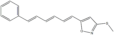 5-[(1E,3E,5E)-6-[Phenyl]-1,3,5-hexatrienyl]-3-(methylthio)isoxazole Struktur