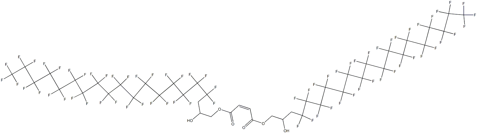 Maleic acid bis(4,4,5,5,6,6,7,7,8,8,9,9,10,10,11,11,12,12,13,13,14,14,15,15,16,16,17,17,18,18,19,19,20,20,20-pentatriacontafluoro-2-hydroxyicosyl) ester Structure