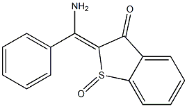 (E)-2-(アミノフェニルメチレン)ベンゾ[b]チオフェン-3(2H)-オン1-オキシド 化学構造式
