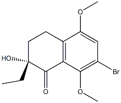 [R,(+)]-2-Ethyl-2-hydroxy-5,8-dimethoxy-7-bromotetralin-1-one