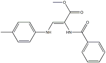(Z)-3-[(4-Methylphenyl)amino]-2-(benzoylamino)acrylic acid methyl ester Struktur