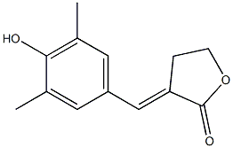 (3E)-3-(4-ヒドロキシ-3,5-ジメチルベンジリデン)-4,5-ジヒドロフラン-2(3H)-オン 化学構造式