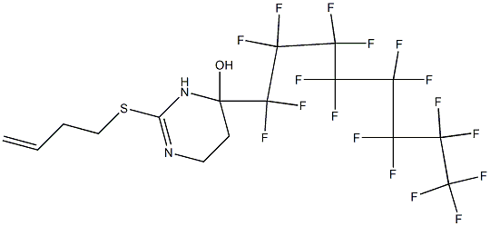 2-(3-Butenylthio)-4-(heptadecafluorooctyl)-3,4,5,6-tetrahydropyrimidin-4-ol Structure