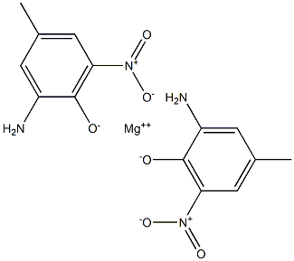 Magnesium bis(2-amino-4-methyl-6-nitrophenolate) Struktur