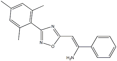 5-[(Z)-2-Amino-2-(phenyl)ethenyl]-3-(2,4,6-trimethylphenyl)-1,2,4-oxadiazole Structure